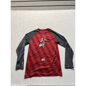 Bowers Long Sleeve Shirt Unisex Sz L Red Pre-owned Excellent